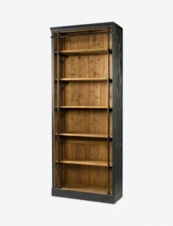 Mallory Bookcase With Ladder -VIAN Furniture Shop mallory bookcase with ladder black 4