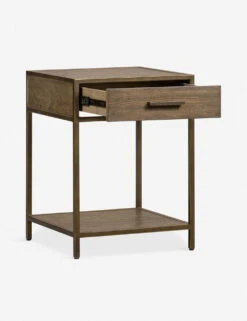 Mariam Nightstand -VIAN Furniture Shop mariam nightstand dark hazel 6 1 1