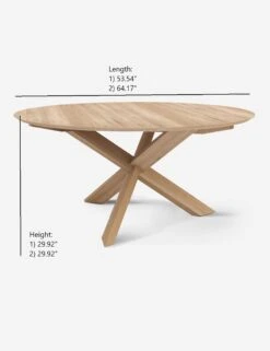 Marteena Round Dining Table -VIAN Furniture Shop marteena round dining table oak 1564991625 1 1