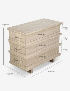 Corliss 3-Drawer Dresser, White Wash -VIAN Furniture Shop ow280 s 11 lg 1