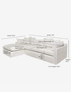 Parque Slipcover Sectional Sofa -VIAN Furniture Shop parque left facing slipcover sectional 2 1