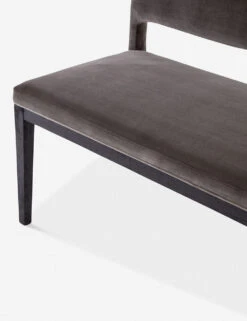 Pollie Dining Bench -VIAN Furniture Shop pollie dining bench washed grey velvet 4 1