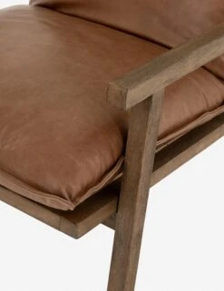 Rowena Leather Accent Chair -VIAN Furniture Shop rowena chair brown 3