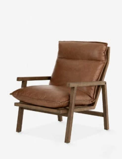 Rowena Leather Accent Chair -VIAN Furniture Shop rowena chair brown 9