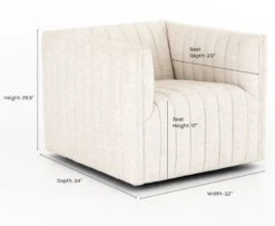 Roz Swivel Chair -VIAN Furniture Shop rozdovercresentdimensions 1