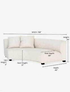 Saban Curved Sofa -VIAN Furniture Shop saban crescent left sofa dims e6070f76 2d62 4446 a0e6 64f3af7ed64b