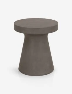 Risy Indoor/Outdoor Round Side Table -VIAN Furniture Shop tack accent table slate grey concrete dark 1 01