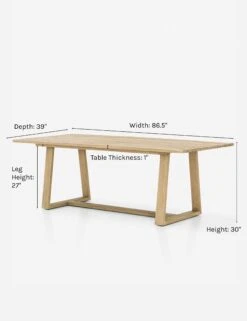 Tika Indoor / Outdoor Dining Table -VIAN Furniture Shop tika indoor outdoor dining table natural