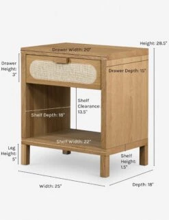 Verna Nightstand -VIAN Furniture Shop verna nightstand
